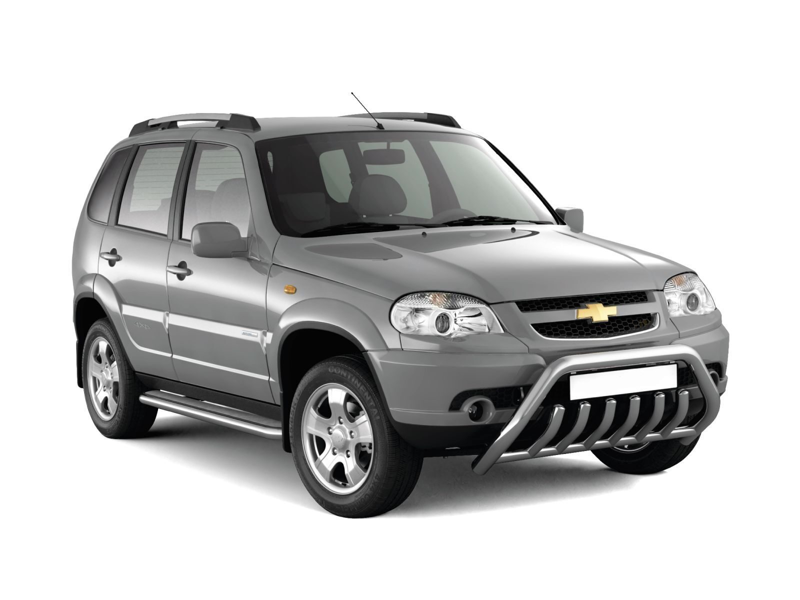 Купить рейлинги в Тюмени (Серебристый муар) Комфорт CHEVROLET NIVA 2002-