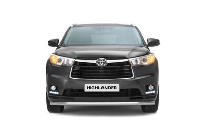 Защита переднего бампера одинарная 63мм (НПС) TOYOTA Highlander 2014-