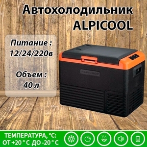 Автохолодильник Alpicool CL40 (40л) 12\24\220В